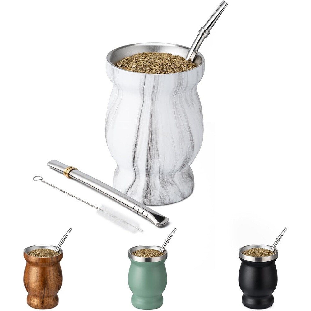 예르바 마테차 컵 270ml-Marble