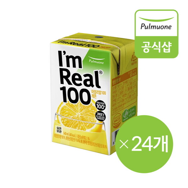 아임리얼 풀무원 아임리얼 100 레몬(140ml) x 24개