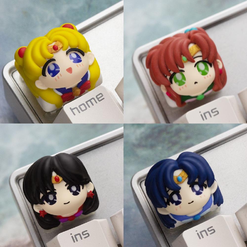 세일러문 포인트 키캡 캐릭터 커스텀 키보드 꾸미기 세일러 머큐리 마스 주피터 비너스 구매지침