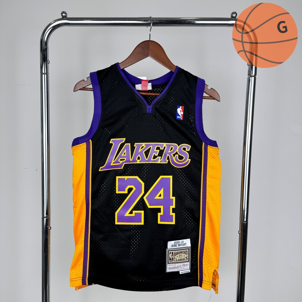 [오늘출발] [해외] LA 레이커스 하드우드 클래식 코비 브라이언트 블랙 NBA 스윙맨 져지 농구 유니폼 농구복 09-10