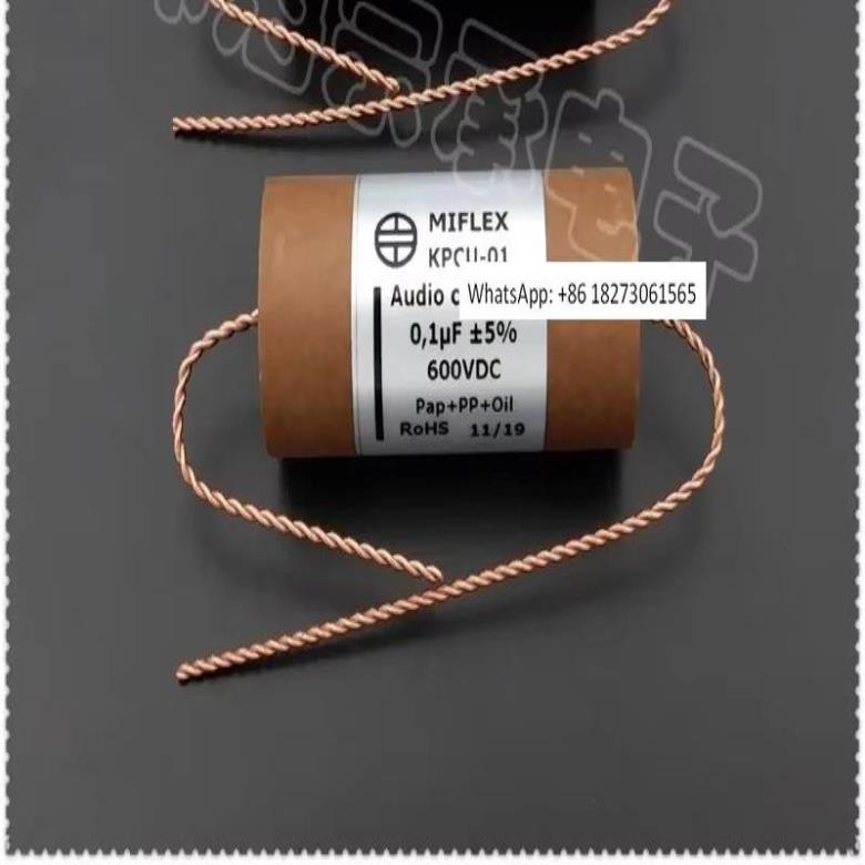 [오늘출발] 수입 폴란드 미플렉스 KPCU-01 동박 오일 오디오 종이 튜브 캐패시터 0.1uF 600V 1 개