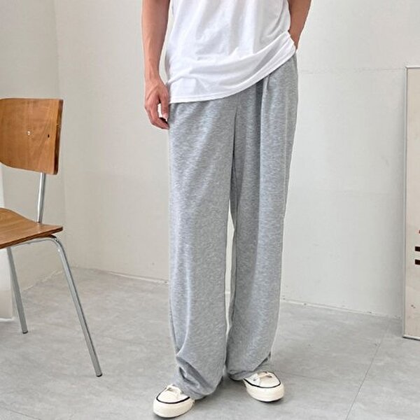 엄지척 남성 그레이 추리닝 회색 헬스 알바 독서실 통바지