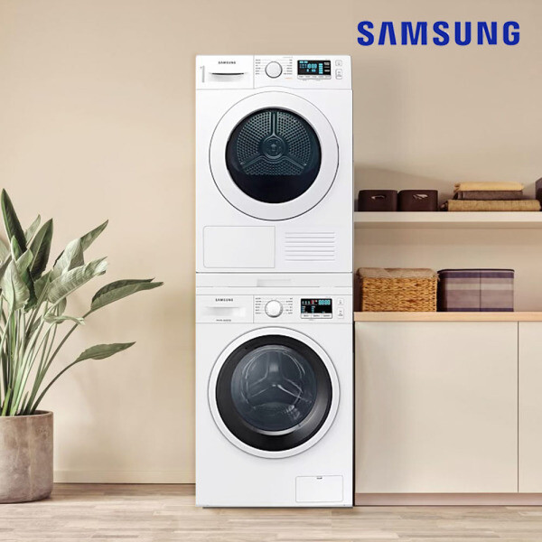 [오늘출발] 삼성전자 삼성 드럼 세탁기 건조기 세트 워시타워 화이트 WW90T3000KW +DV90TA040KE 무료설치