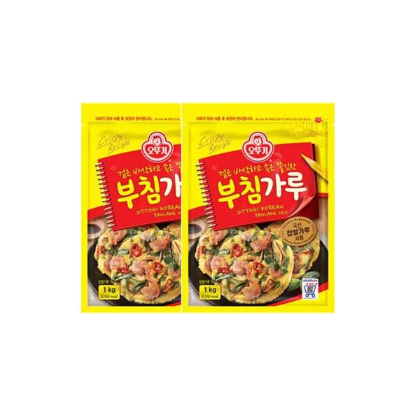 오뚜기 오뚜기 부침가루 1kg 2개 바삭함 바삭튀김가루 전 부침개 고소함