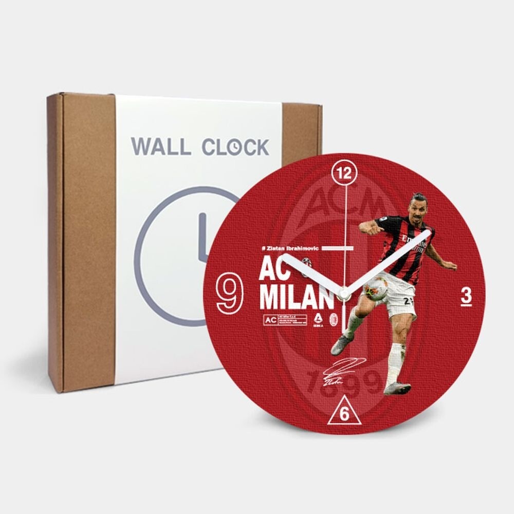 [오늘출발] 축구 CV25.clrAC밀란-즐라탄 캔버스 벽시계/인테리어/가정용/사무실/회사/디자인