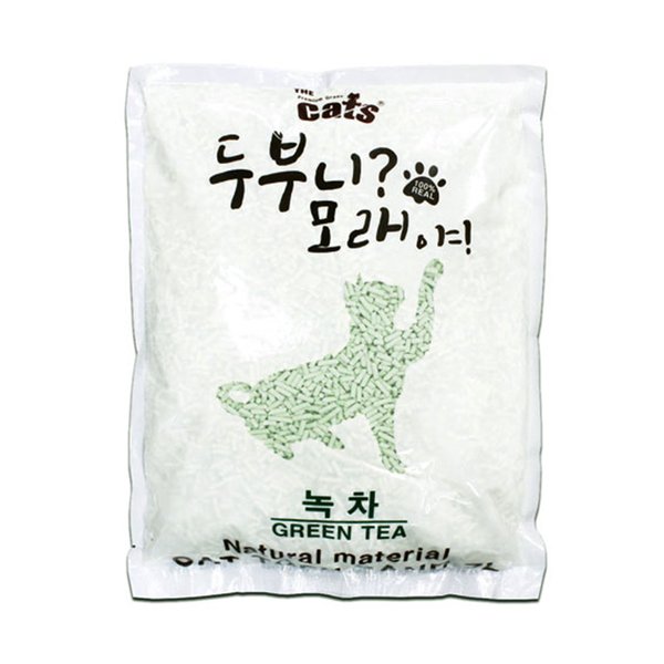 (셀링코리아)S 더캣츠 두부니 모래야 녹차 7L 약2.78kg 두부모래 고양이모래 발바닥보호 탈취효과