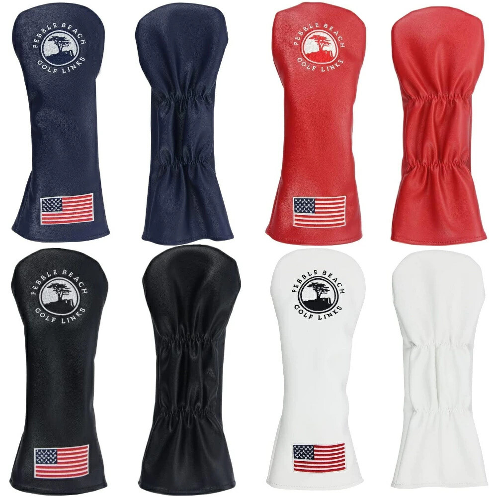 페블 비치 PU 가죽 건조 말린 버 DR 페어웨이 FW UT 하이브리드 헤드 커버 전 4 색 심플 우드 CBA046 골프