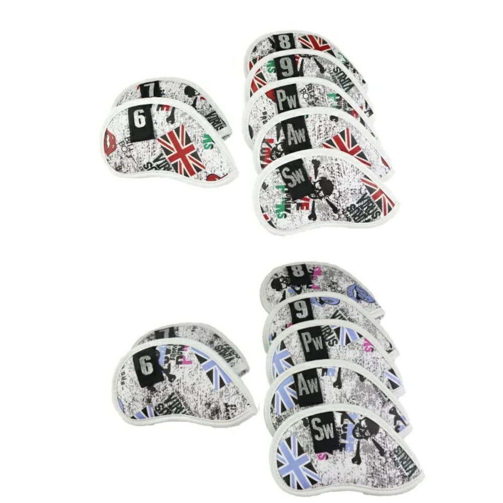 번호 6 S 언 헤드 커버 해골 영국 국기 PU 가죽 레드 블루 경품 대회 CBA004 골프 세올리