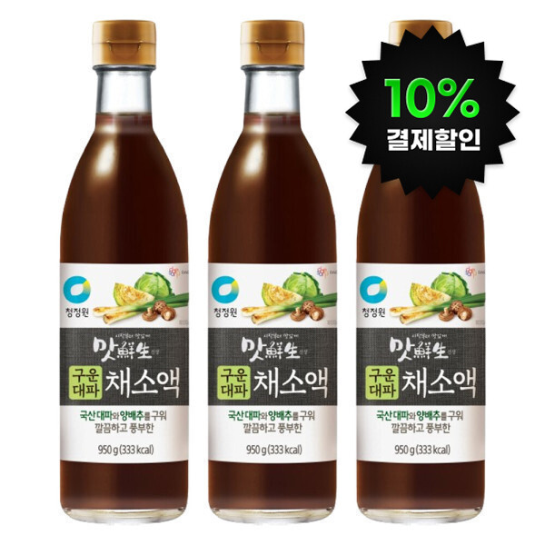 [스마일배송] 청정원 (결제할인 10%)맛선생 구운대파채소액 950gx3개