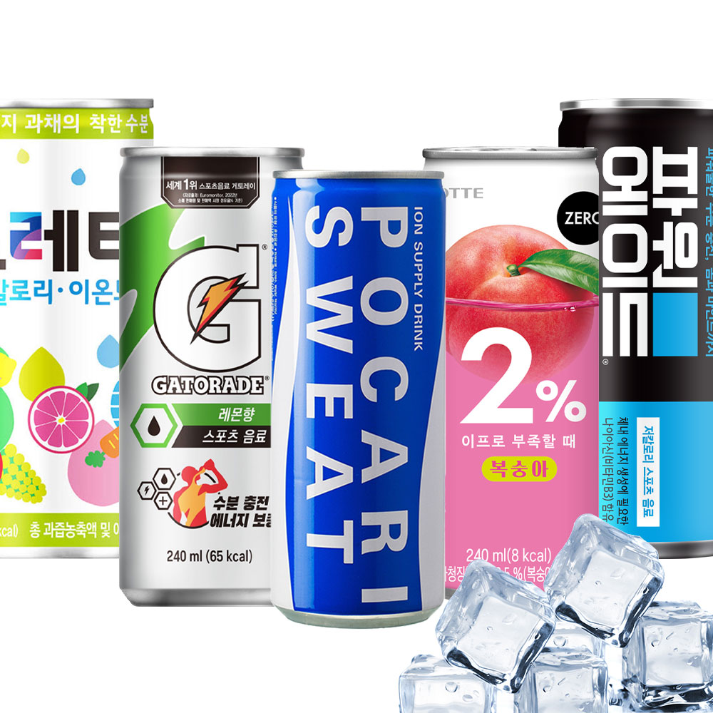 [오늘출발] 코카콜라 동아 포카리스웨트 240ml 6캔+ 파워에이드 6캔+ 토레타 6캔+ 이프로 6캔+ 게토레이 레몬 6캔 (총 30캔)