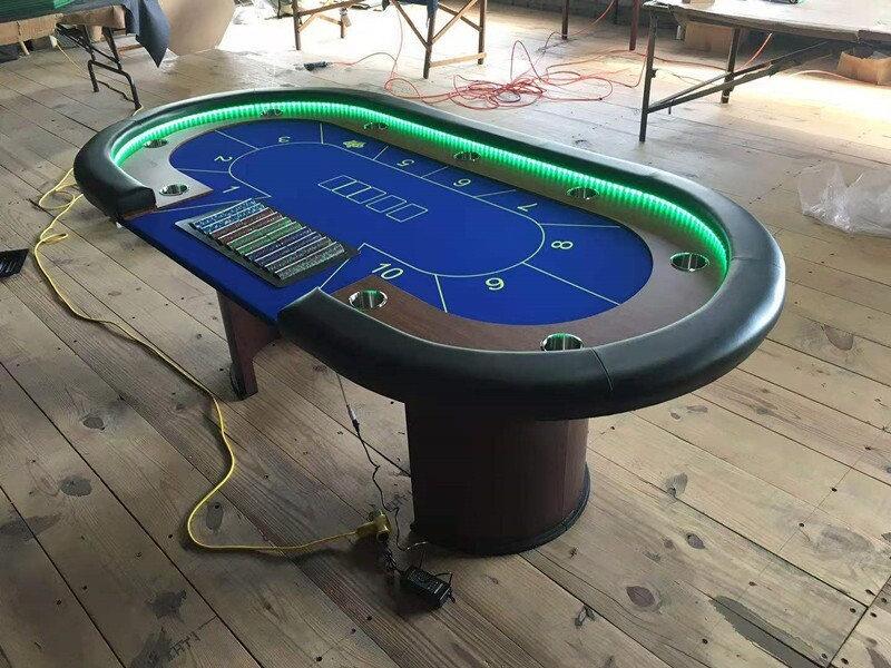 카지노 게임 테이블 포커 텍사스 홀덤 룰셋 각종 게임 테이블-블루텍사스홀덤테이블조명240x120cm