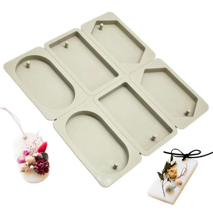 혼합 6구 왁스 타블렛 석고 방향제 실리콘 몰드