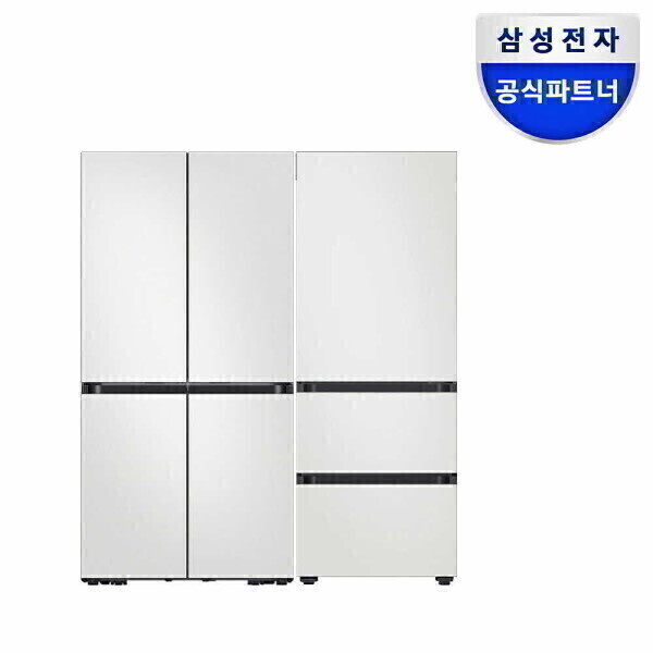 삼성전자 비스포크 키친핏 Max RM70F63R2A + 키친핏 코타 RQ33DB74D2AP (화이트)