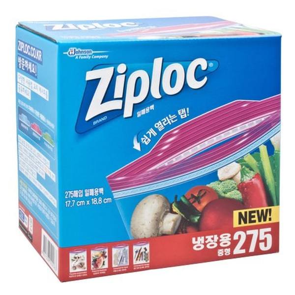 [LG생활건강]SC존슨 지퍼락 더블지퍼백 중형 275매 냉장용 무료배송 gx