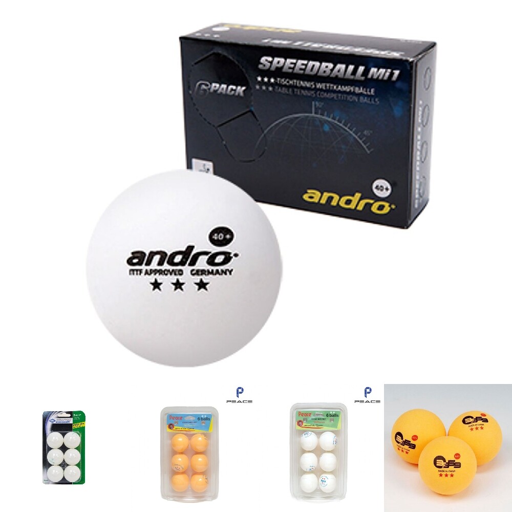 안드로 스피드볼 플라스틱 탁구공 6개입/타구감/하얀색/흰색/백색/시합구/시합용/연습용/탁구/선수용/연습
