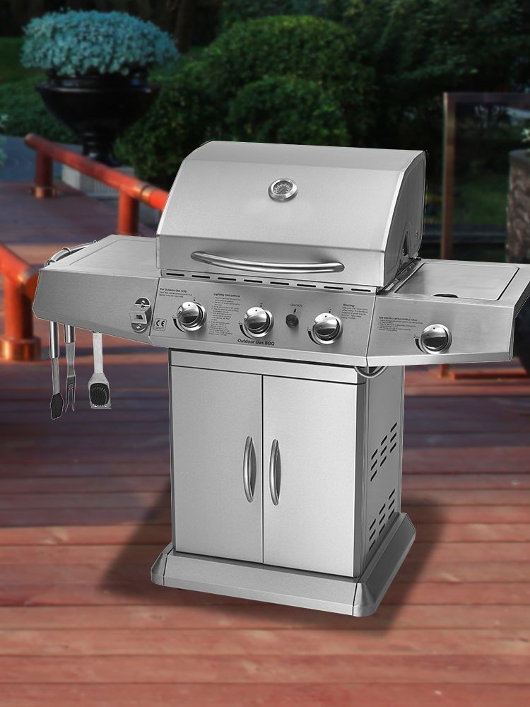 [오늘출발] 대형 가스 오븐 마당 정원 바베큐그릴 이탈리아 텍사스 장작 스틸 업소 검정색 일체형 스팀