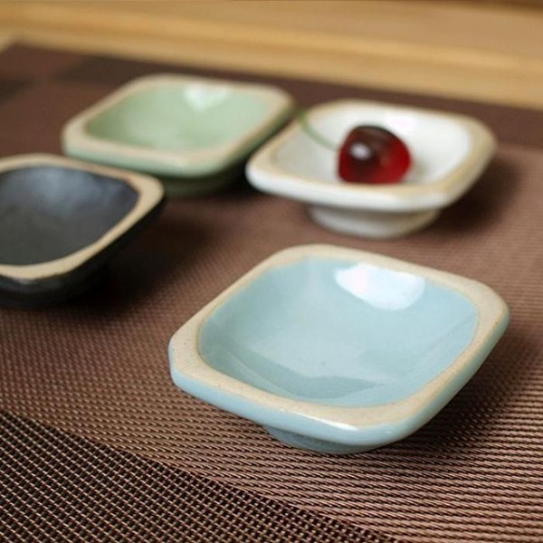 블루 여주 여주도자기 사각종지 소야 간장종지) 3mOOP)