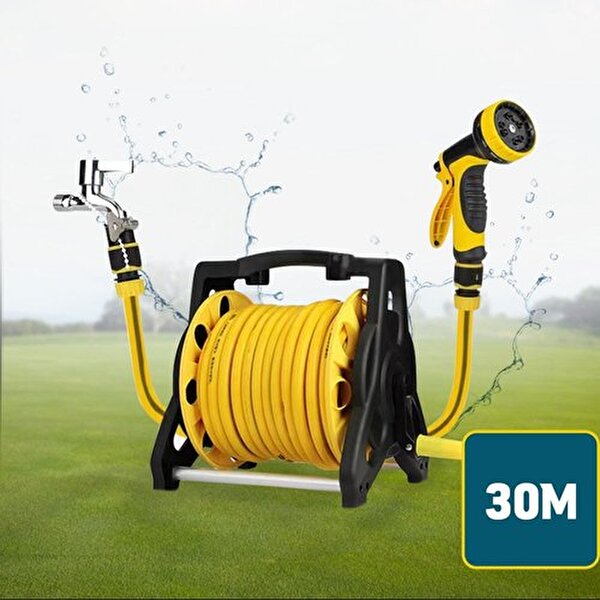 다목적 호스 릴 원예 마당 청소 농업 10단 물분사 30M-WB8DB8E