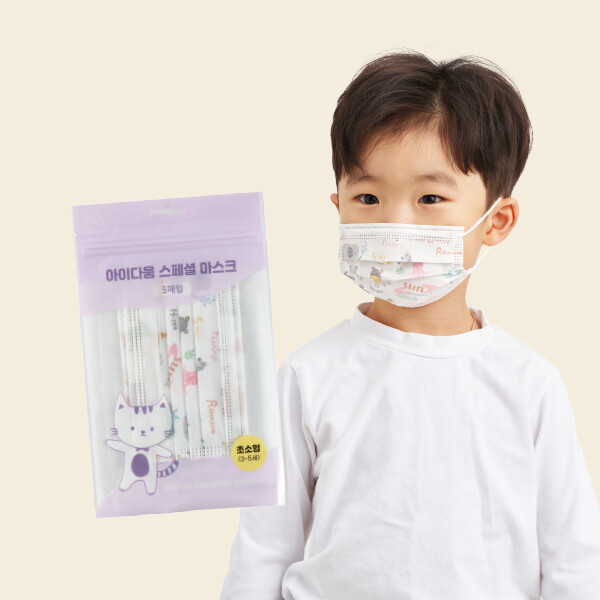 [제이인터내셔널코리아]아이다움 보리보리/아이다움  초소형 덴탈형 마스크 국내산 3겹 유아용 귀여
