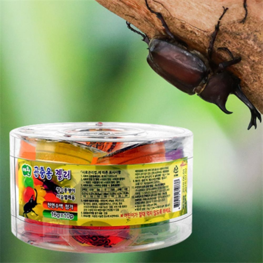 [오늘출발] 보나마켓 장수풍뎅이 사슴벌레용 애완 곤충용 젤리 16GX10P 건강한사료 영양사료 사슴벌레밥 먹이