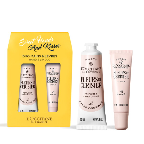 록시땅 록시땅 (기프트) 플뢰르 드 세리지에 퍼퓸드 핸드 크림립 밤(체리 블라썸) 듀오