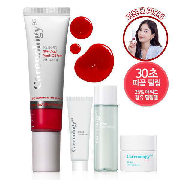 케어놀로지 (기은세PICK) 케어놀로지 sns핫템 / 리본 35% 애씨드 워시오프 필 30ml / 30초 따꼼 필링젤