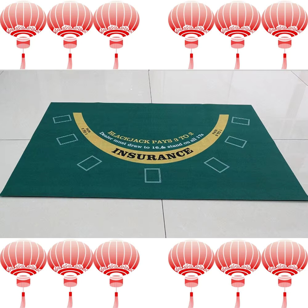 룰렛판 양면 패턴 식탁보 텍사스 홀덤 블랙잭 룰렛 펠트 부직포 방수 테이블 매트