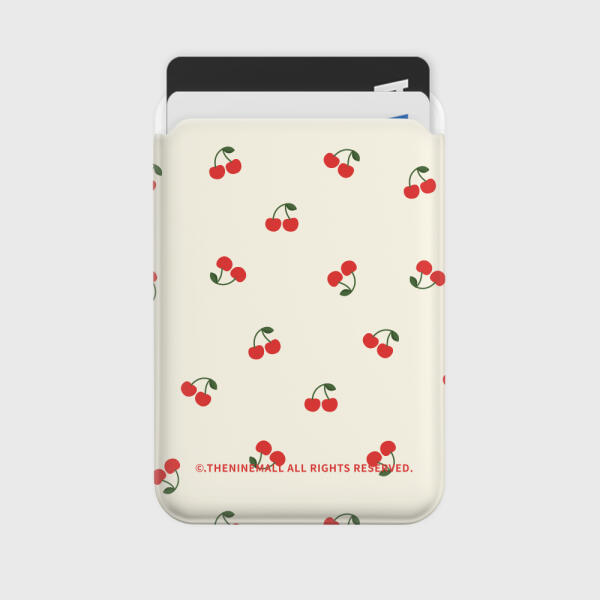 아트박스/더나인몰 mini cherry pattern 맥세이프 카드슬롯