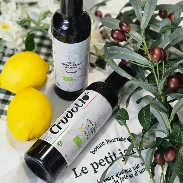 크루드올리오 100% 유기농 엑스트라버진 올리브오일 250ml 냉압착 올리브유