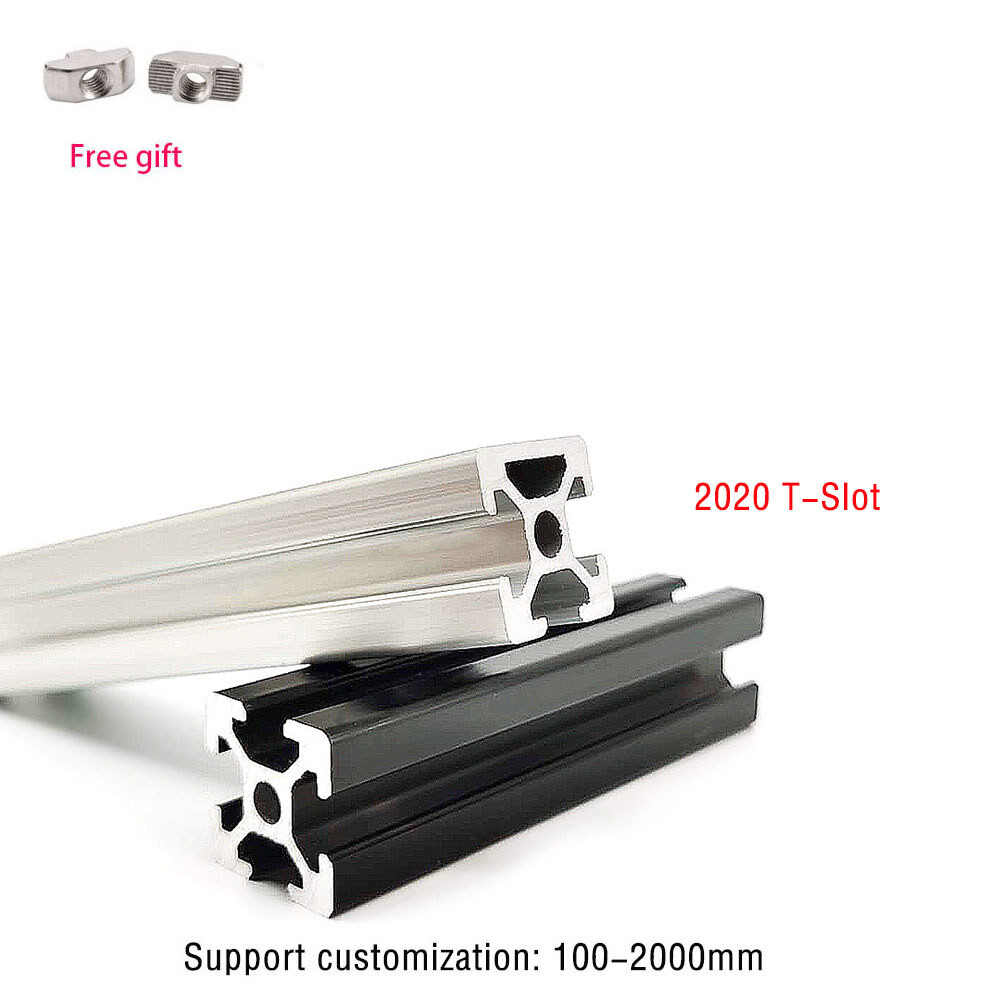 [오늘출발] [해외] 1200mm 레일 선형 Silver100 알루미늄 조각 2pcs 압출 슬롯 프로파일 프레임 기계 CNC 블랙