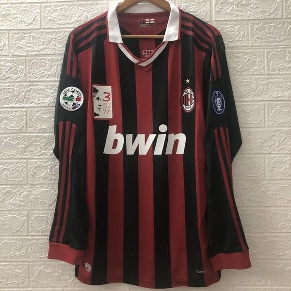 0910 AC밀란 저지 레트로 긴팔 반팔 카카 베컴 호나우지뉴 말디니 은퇴 컬렉션 유니폼