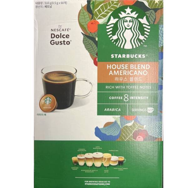 [오늘출발]스타벅스 스타벅스 캡슐 돌체구스토 스타벅스커피  60개입 - 하우스블랜드