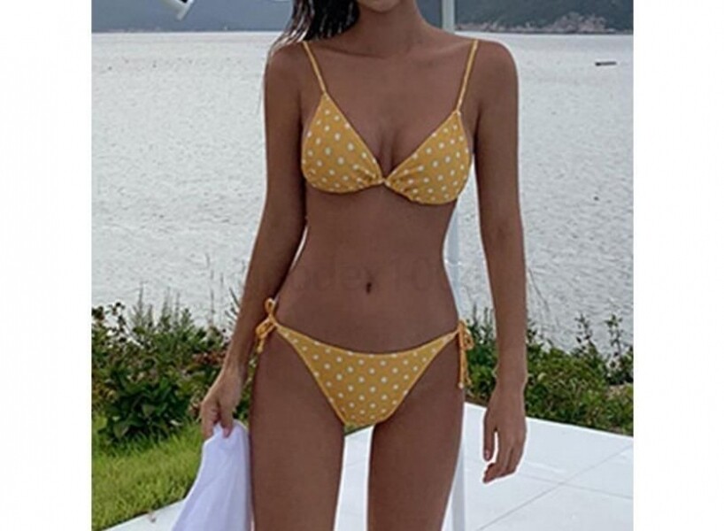 기본비키니 a컵 땡땡이 심플 수영복 여자 비키니 워터파크 호캉스 비치 해변 경포대 을왕리 대천 해수욕장