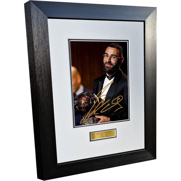 카림 벤제마 헌정 발롱도르 수상자 2022 레알 마드리드 사인 12x8 A4 사진 액자 축구 포스터 선물 G 182257