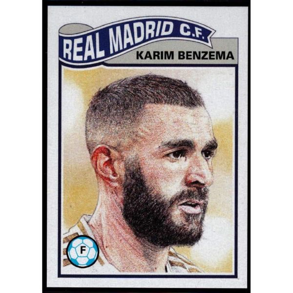 2019 탑스 UCL 더 리빙 세트 UEFA 챔피언스 리그 75 카림 벤제마 레알 마드리드 CF 공식 풋볼 축구 트레이