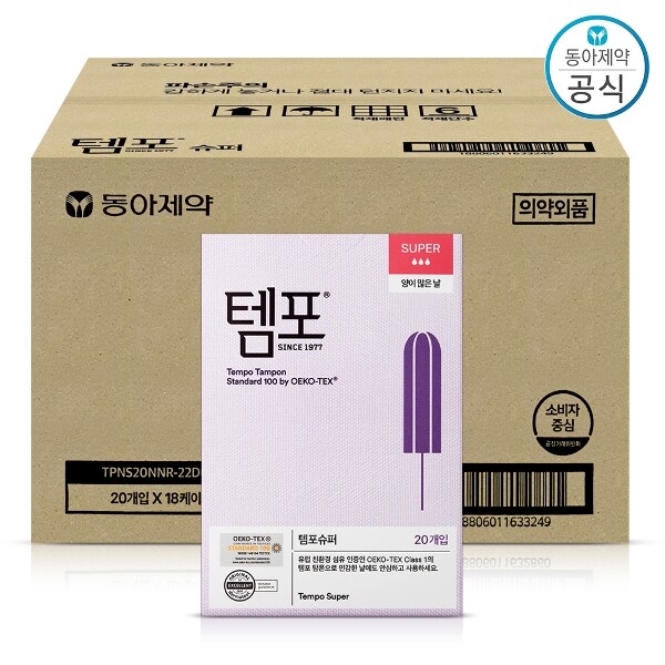 템포 템포 탐폰 슈퍼 20매 18개