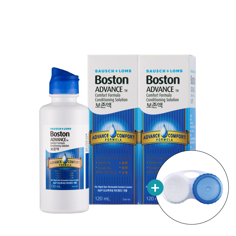 바슈롬 바슈롬 보스톤 어드밴스 컴포트 포뮬라 컨디셔닝 솔루션 120ml 2개 하드렌즈 드림렌즈 (+렌즈케이스 증정)