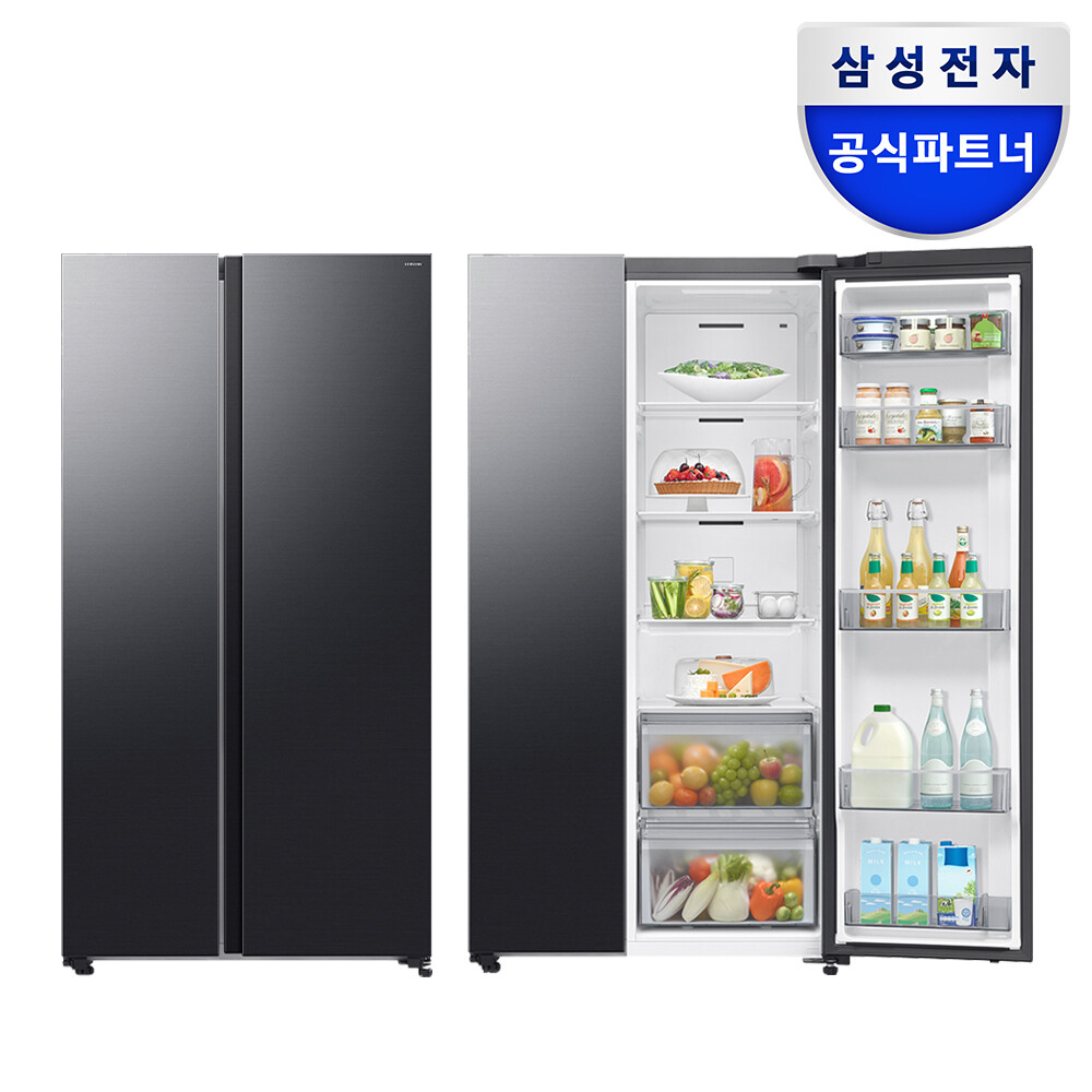 삼성전자 삼성전자 냉장고 RS70F65Q2F 양문형 AI 인버터 프리스탠딩 651리터 대용량 젠틀블랙