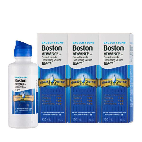 바슈롬 바슈롬 보스톤 어드밴스 컴포트 포뮬라 컨디셔닝 솔루션 120ml 3개 하드렌즈 드림렌즈