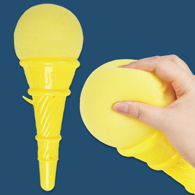 [오늘출발] 대형 소프트 볼 줄달린 아이스콘 펀치 장난감 팡팡 말랑 스펀지 촉감 공 던지기 놀이