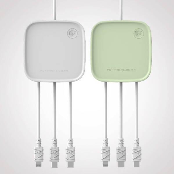 팝폰pop 팝폰 안전한 초고속 멀티충전기 60W PD PPS 도난방지 C타입 8핀 TC75 10개이상 구매시 로고스티커 무료 제공