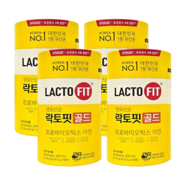 [오늘출발] 락토핏 종근당 락토핏 생유산균 골드 프로바이오틱스 아연 4통(200포)