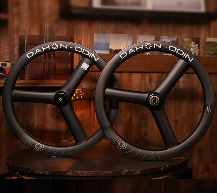 349/406/451 카본 휠셋 3스포크 삼발이 접이식 자전거 앞뒤 세트 디스크 브레이크 림 브레이크 카본 휠