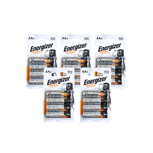 [오늘출발] 에너자이저 알카라인 카드형 건전지 AA 4개입X5개