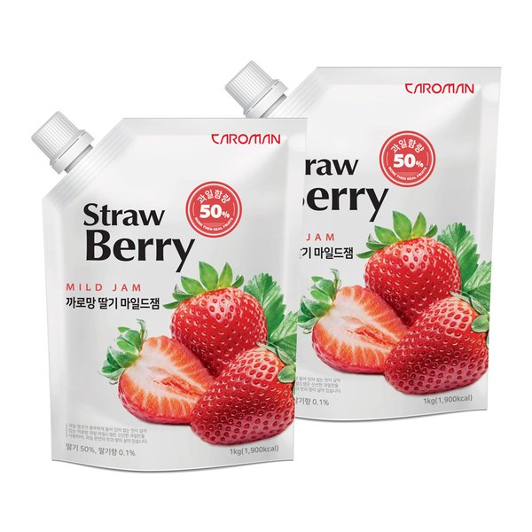 메가커피 까로망 딸기 마일드잼 1kg 2개세트