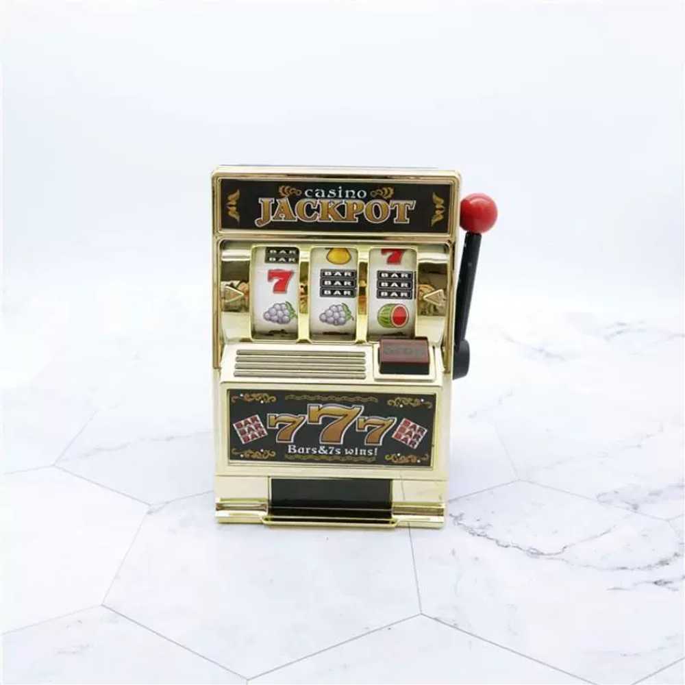 슬롯 머신저금통 카지노 장식 인테리어 선물 빠찡코 소품 코인 게임 게임기 미니 장난감