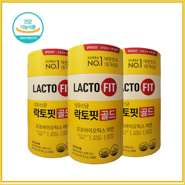 [오늘출발] 락토핏 락토핏 생유산균 골드(2gx50입x3박스) /프로바이오틱스 아연