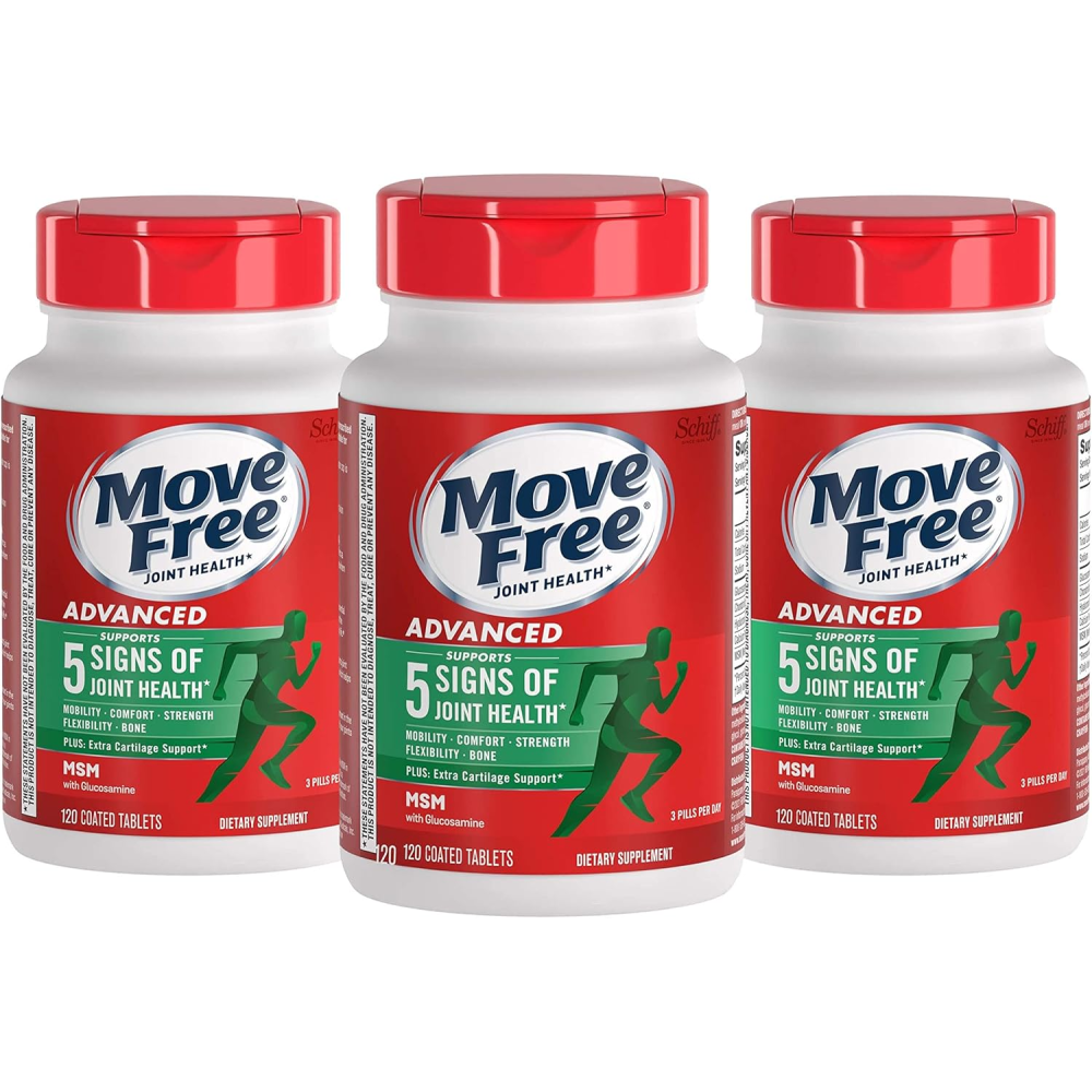 [해외] 무브프리 무브프리 Move Free 글루코사민 콘드로이친 MSM 관절건강 영양제 120정 x 3