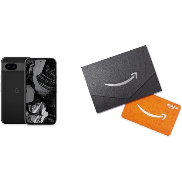 [해외] Google 픽셀 8a Obsidian 50 Amazon 기프트 카드 포함 256GB