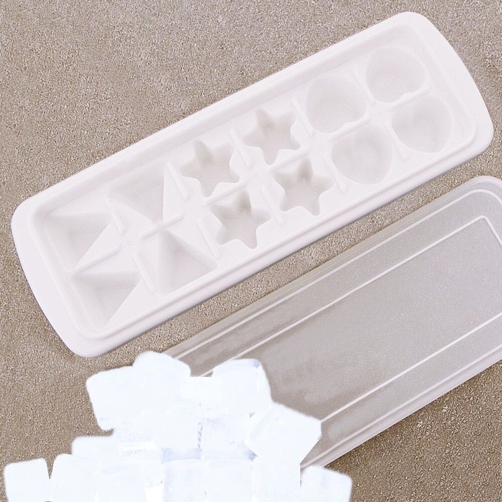 뚜껑 얼음 모양틀 2개 트레이 제빙기 별 하트 모양/만들기/냉동/큐브/메이커/틀/소형/케이스/왕/제조기/통